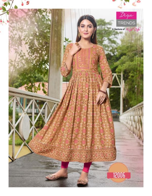 Ethnicity 12 Designer Wear Rayon  Kurti Gown Collection